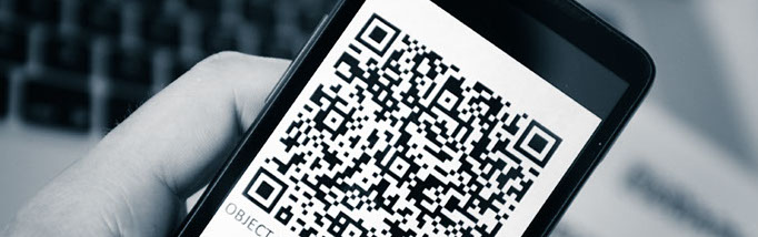 QR code on mobile phone